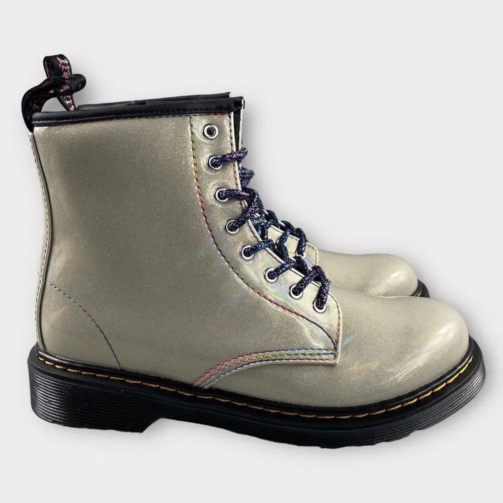 NEW Dr martens 1460 SPARKLE RAYS LACE UP BOOTS Glitter Girls 5 Boys‎ 4 Unisex